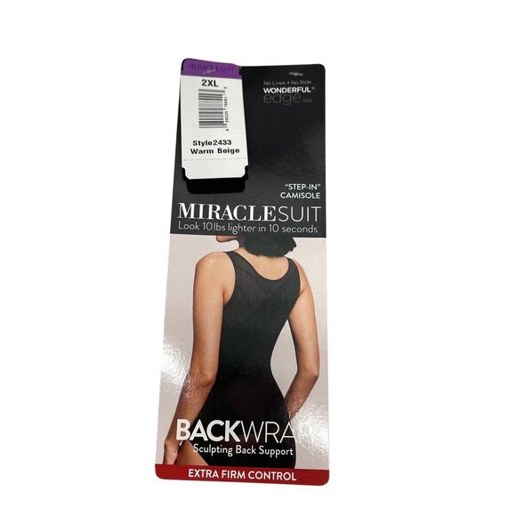 Miraclesuit Step In Sculpting Back Wrap Support Camisole Tank Shapewear 2X NEW - Picture 4 of 9